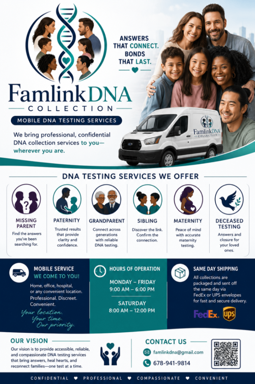 Famlink DNA Collection — Services Flyer